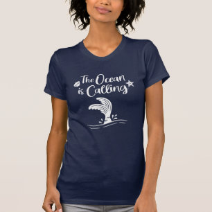 Het Oceaaan Roept Mermaid Tail T-Shirt