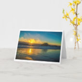 Het oceaan Wenskaart van het Strand Kaart (Gele Bloem)