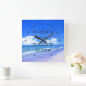 Het oceaan Zoute Haar van de Lucht Vierkante Klok (Huis)