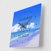 Het oceaan Zoute Haar van de Lucht Vierkante Klok (Hoek)