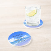 Het oceaan Zoute Haar van de Lucht Zandsteen Onderzetter (Zijkant)