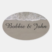 Het oceaangetij ovale sticker (Voorkant)