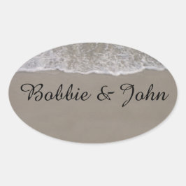 Het oceaangetij ovale sticker