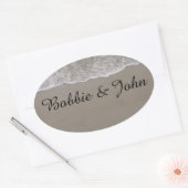 Het oceaangetij ovale sticker (Envelop)