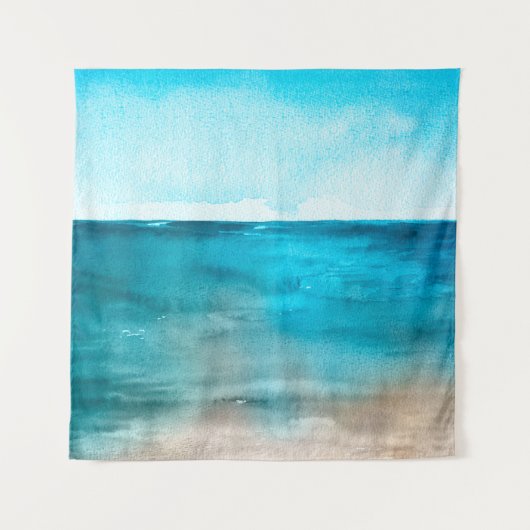 Het oceaanlandschap. Mooie handschilderingen van w Wandkleed (Voorkant)