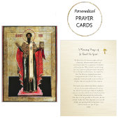 Het ochtendgebed van de heilige Basilius, de Kaart Plaatskaartje