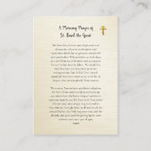 Het ochtendgebed van de heilige Basilius, de Kaart Plaatskaartje (Achterkant)