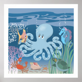 Het Octopus Poster 20x20