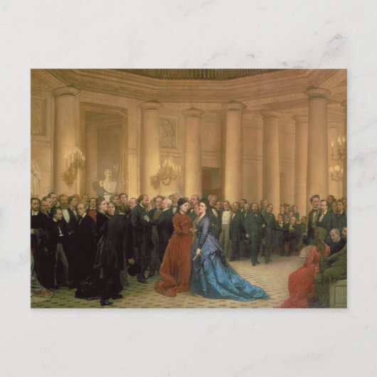 Het Odeon Theater, Parijs, 1869 (olie op canvas) Briefkaart (Voorkant)