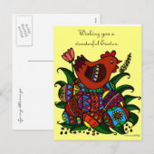 Het Oekraïense VolksArt. van Pysanky en van de Kip Feestdagenkaart (Voorkant / Achterkant)