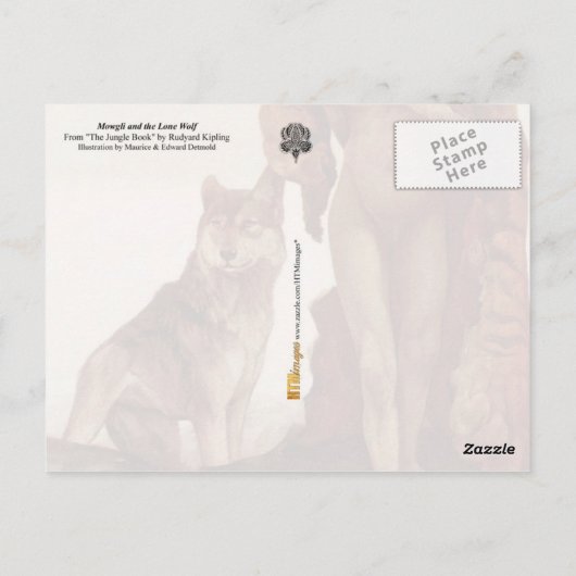 Het Oerwoud Boek: Mowgli en de Lone Wolf Briefkaart (Achterkant)