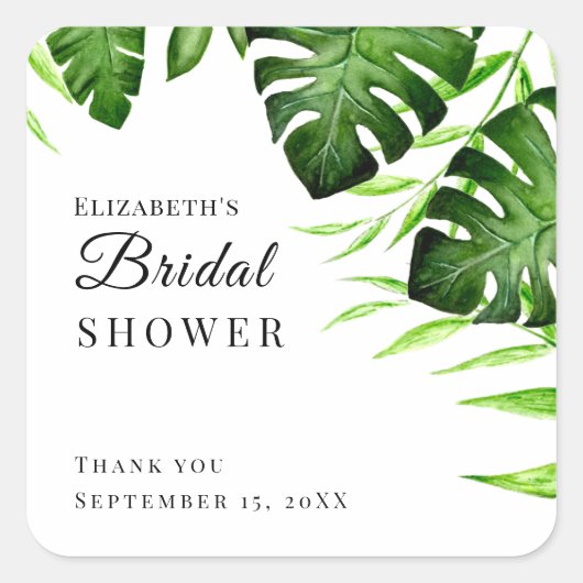 Het Oerwoud van het Manuscript van de Waterverf va Vierkante Sticker (Voorkant)