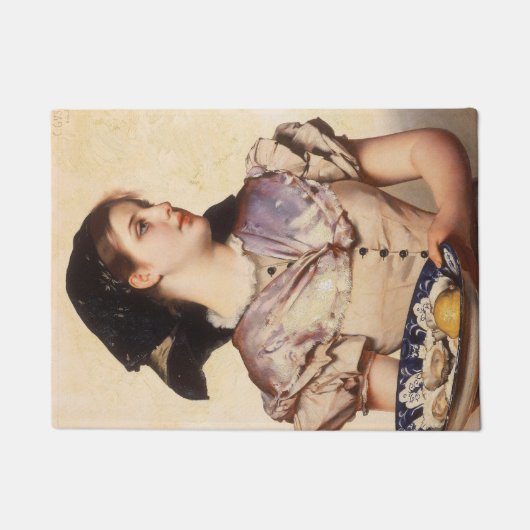 Het Oestermeisje (door Karl Gussow) Deurmat (Voorkant)