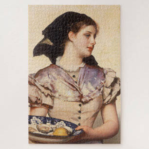 Het Oestermeisje (door Karl Gussow) Legpuzzel