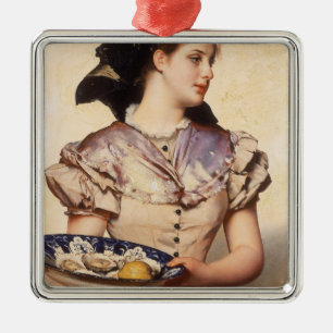 Het Oestermeisje (door Karl Gussow) Metalen Ornament