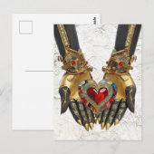 Het offer - Hart in Handen Briefkaart (Voorkant / Achterkant)