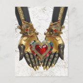 Het offer - Hart in Handen Briefkaart (Voorkant)