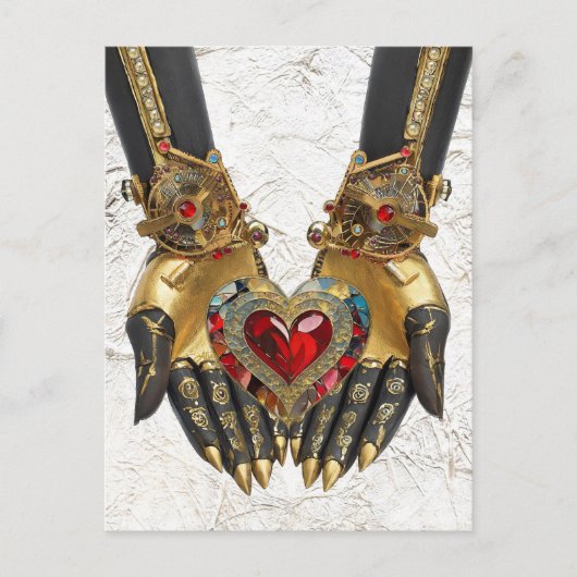 Het offer - Hart in Handen Briefkaart (Voorkant)