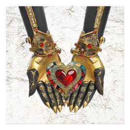 Het offer - Hart in Handen Foto Afdruk