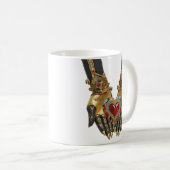 Het offer - Hart in Handen Koffiemok (Voorkant rechts)