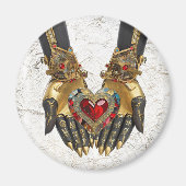 Het offer - Hart in Handen Magneet (Voorkant)