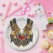 Het offer - Hart in Handen Papieren Bordje (Feest)