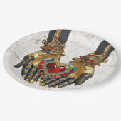 Het offer - Hart in Handen Papieren Bordje (Gekanteld)