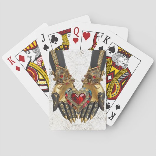 Het offer - Hart in Handen Pokerkaarten (Achterkant)