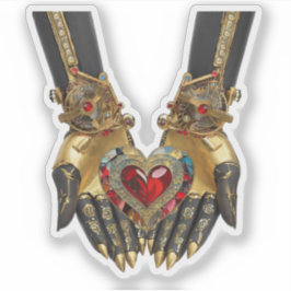 Het offer - Hart in Handen Sticker