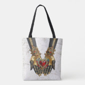 Het offer - Hart in Handen Tote Bag (Achterkant)