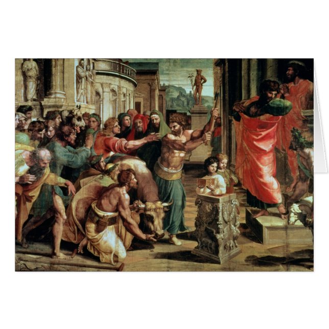 Het offer in Lystra (cartoon voor de Sistine C (Voorkant Horizontaal)