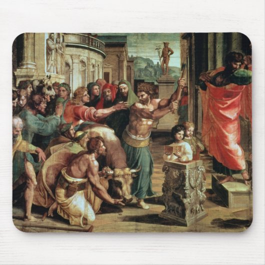 Het offer in Lystra (cartoon voor de Sistine C Muismat (Voorkant)