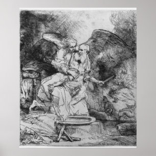 Het offer van Abraham, 1645 Poster