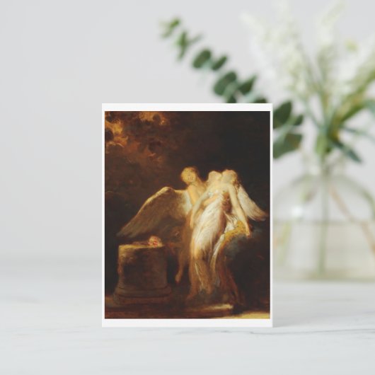Het offer van het Roos, Fragonard Briefkaart (Staand voorkant)