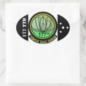 Het OFFICIËLE besluit van de 177e Tijdreisgroep Ovale Sticker (Tas)