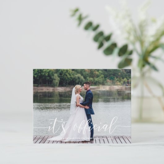 Het officiële Briefkaart van de aankondiging van h (Staand voorkant)