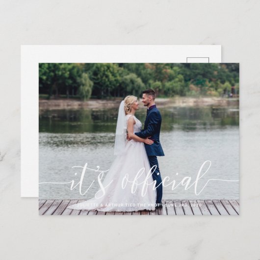 Het officiële Briefkaart van de aankondiging van h (Voorkant / Achterkant)