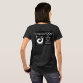 Het officiële donkere Tai Chi "To Go" T-shirt (Achterkant volledig)