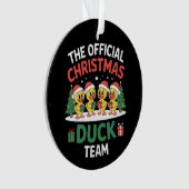 Het Officiële Kerst Eend Team Kerstman Hoed Kerstm Ornament (voorkant)