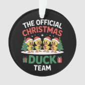 Het Officiële Kerst Eend Team Kerstman Hoed Kerstm Ornament (voorkant)