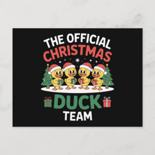 Het Officiële Kerst Eend Team Kerstman Hoed Xmas Feestdagenkaart