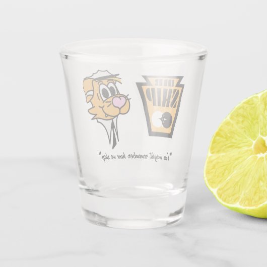 Het officiële Mr. Schip Shot Glas (Achterkant)