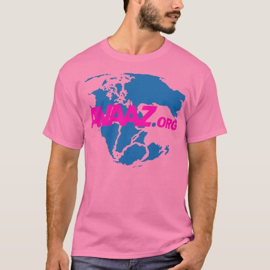 Het officiële roze T-shirt van Avaaz (Voorkant)