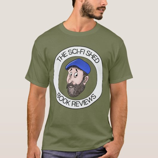 Het officiële SCI-FI Shed Book Reviewen T-shirt (Voorkant)