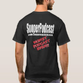 Het officiële Shirt SooperPodcast (zwart) (Achterkant)