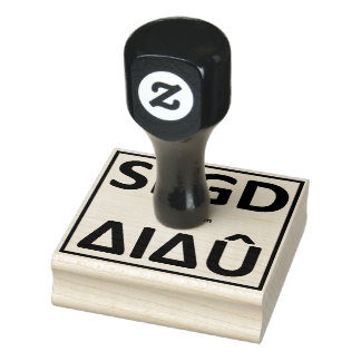 Het officiële speeksellogo rubberstempel