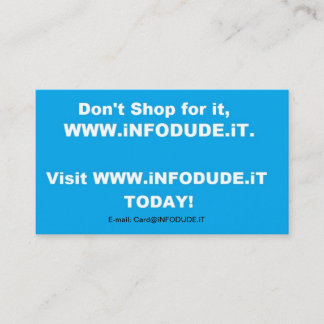 Het officiële Visitekaartje WWW.iNFODUDE.iT!