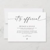 Het Officiële Wegloop Huwelijksaankondiging Aankondiging (Voorkant)