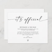 Het Officiële Wegloop Huwelijksaankondiging Aankondiging (Voorkant / Achterkant)