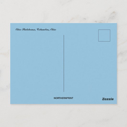 Het Ohio State House in Columbus, Ohio Briefkaart (Achterkant)